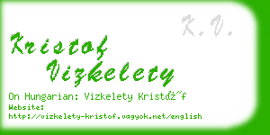 kristof vizkelety business card